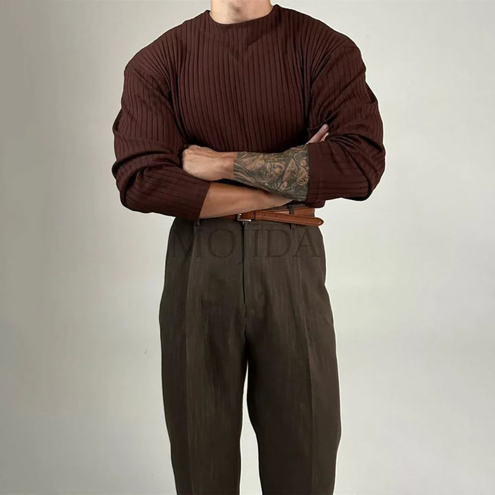 Morgan Oliver Ribbed Long Sleeve Shirt