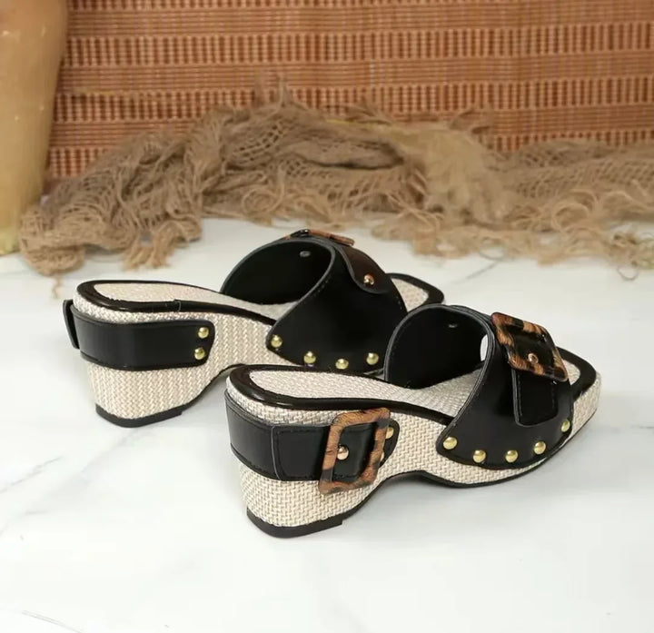 Faith Studded Platform Mule