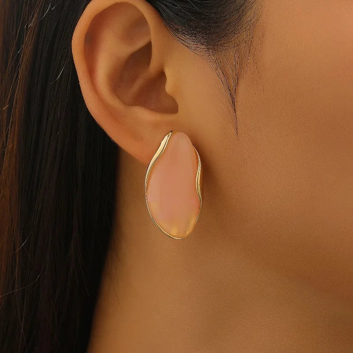 Velour Cabochon Gemstone Earrings