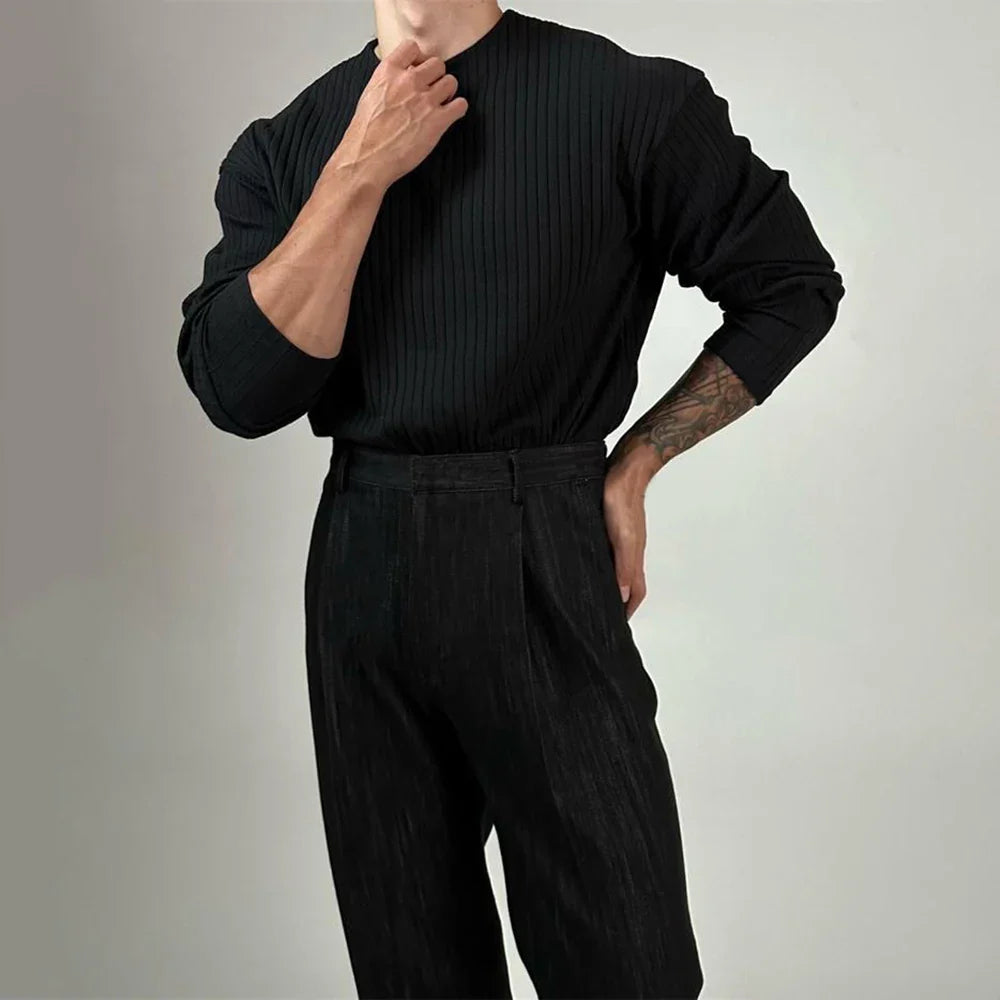 Morgan Oliver Ribbed Long Sleeve Shirt