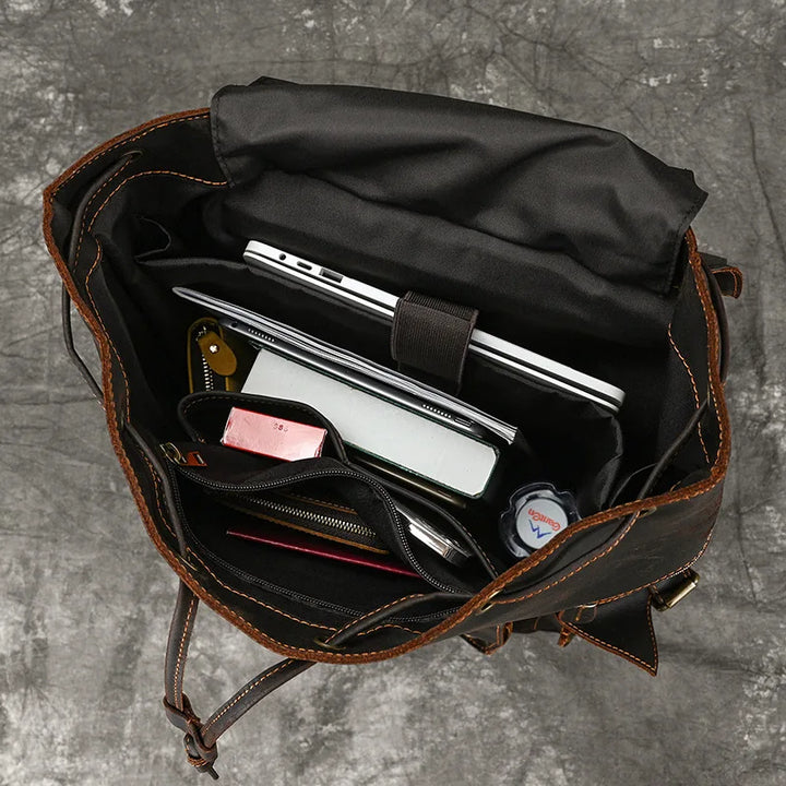 The Chase Full-Grain Leather Backpack
