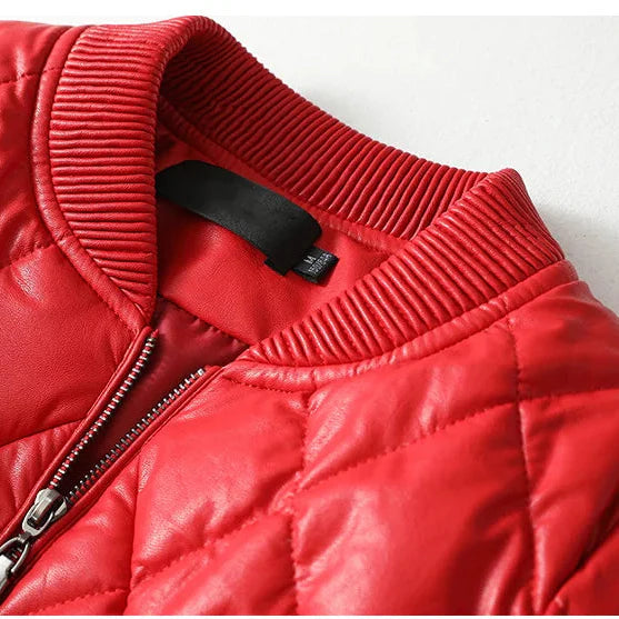 Melissa Quilted Leather Bomber