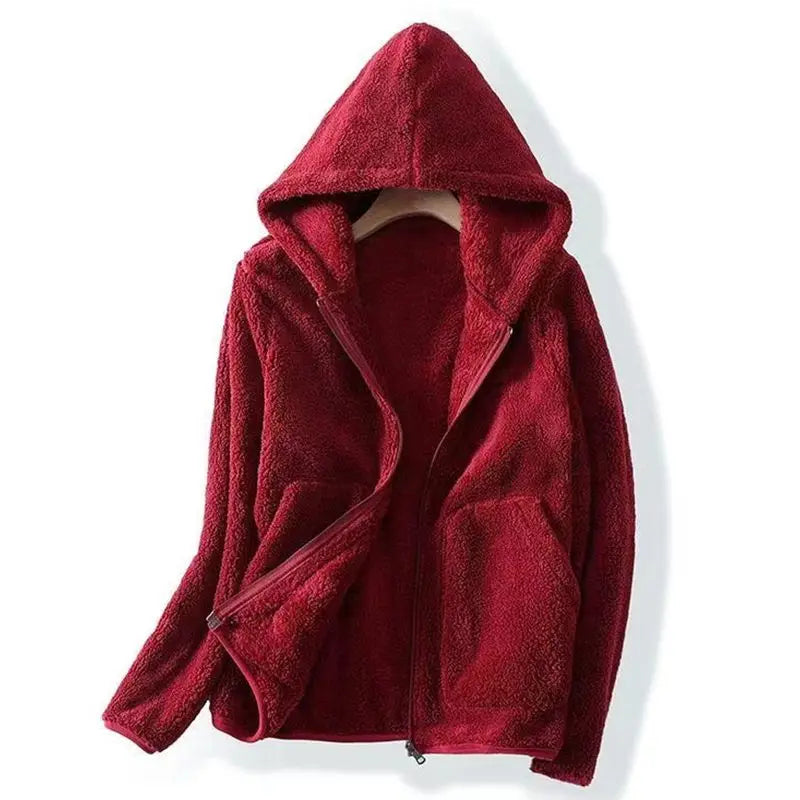 The Kristen Coral Fleece Hoodie