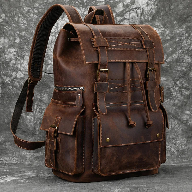 The Chase Full-Grain Leather Backpack