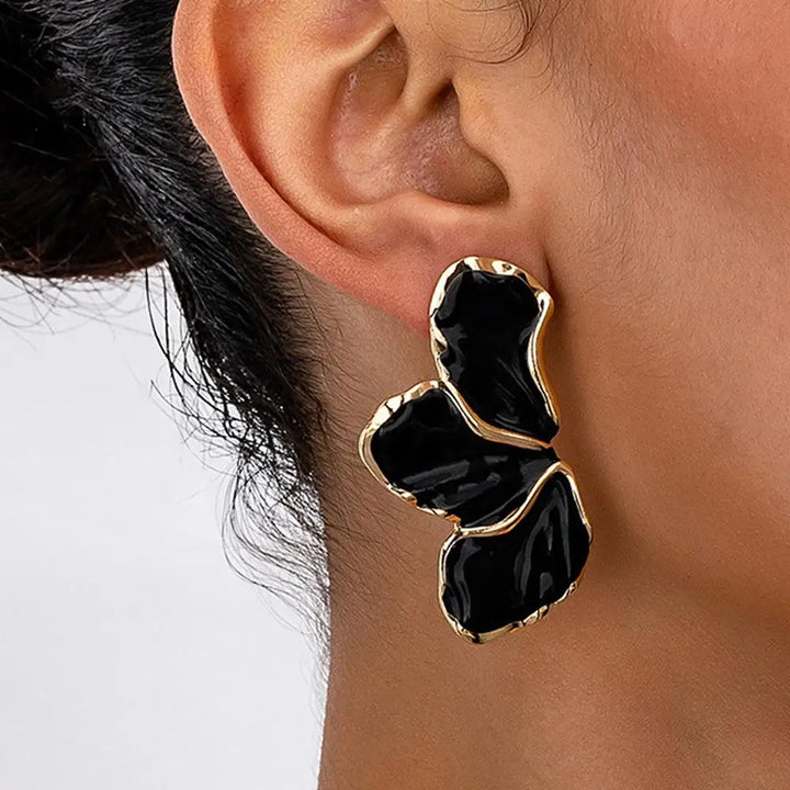 Velour Floral Stud Earring