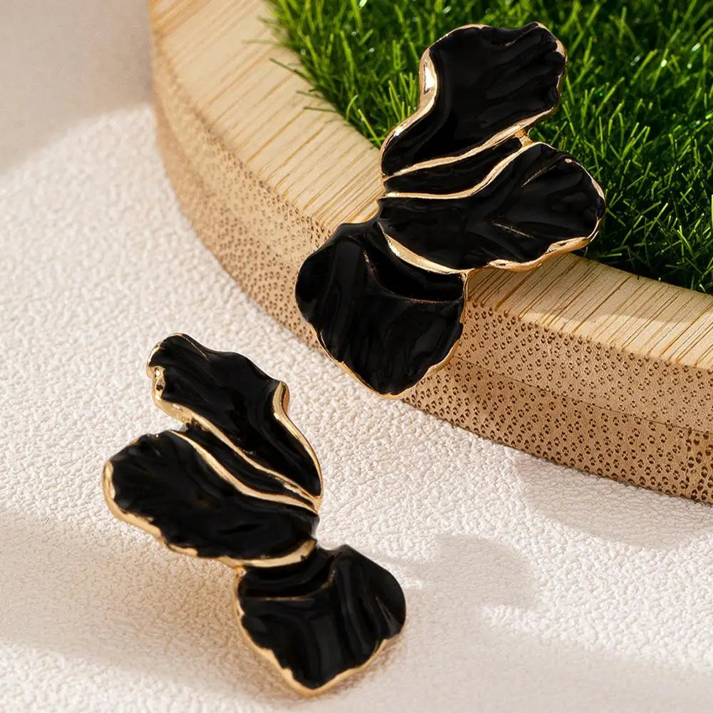 Velour Floral Stud Earring