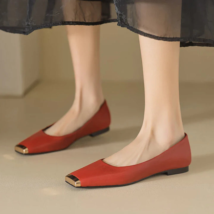 Nicole Gold Toe Ballet Flat