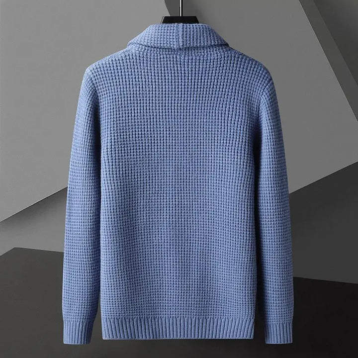 Evan De Luca Waffle-Knit Cardigan