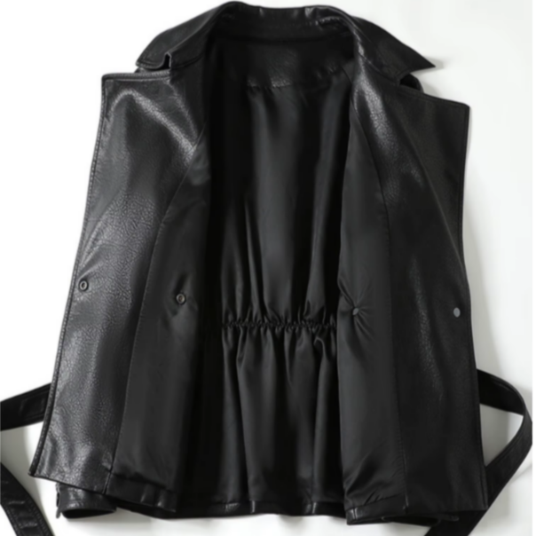 Reagan Leather Trench Coat
