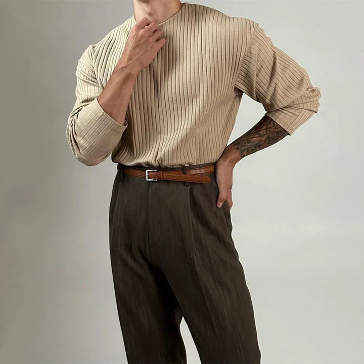 Morgan Oliver Ribbed Long Sleeve Shirt
