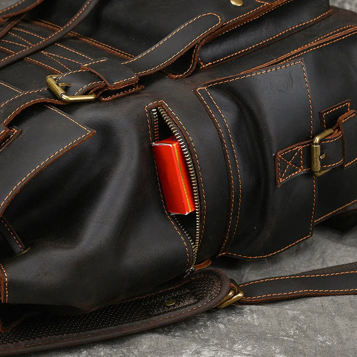 The Chase Full-Grain Leather Backpack