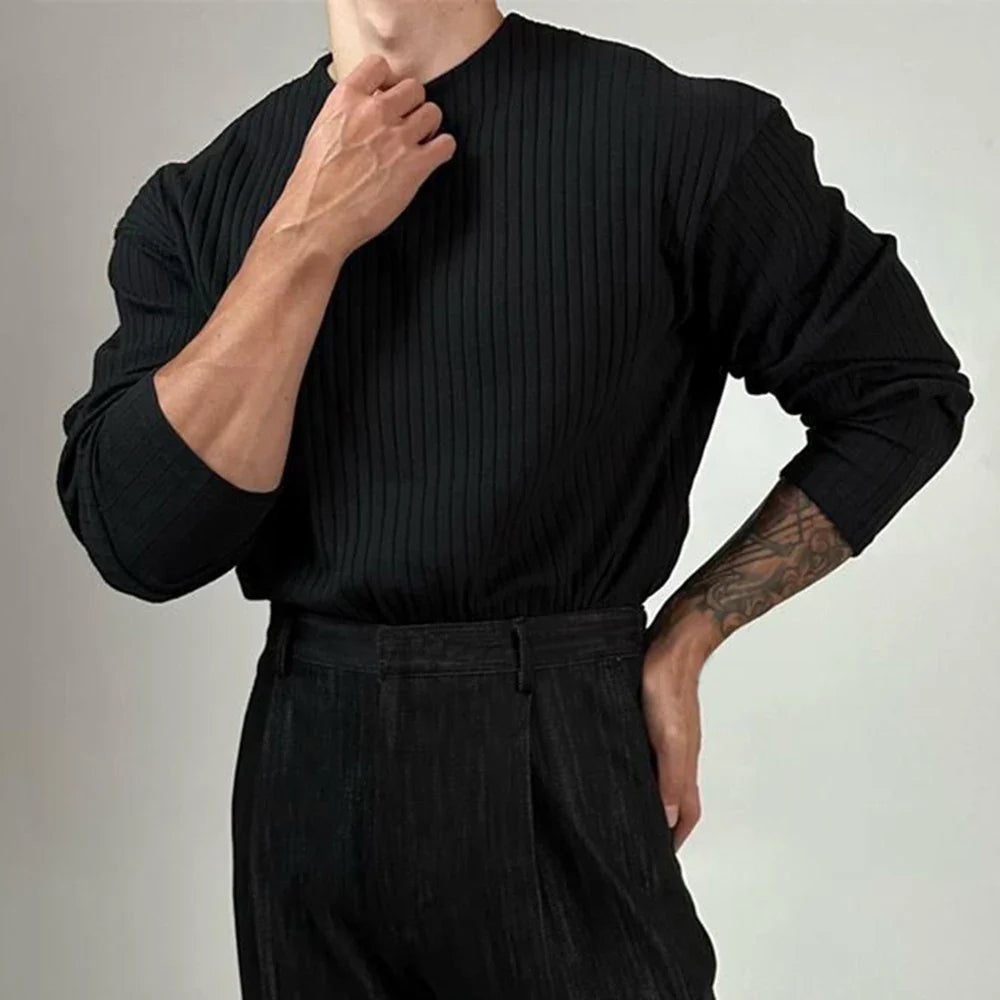 Morgan Oliver Ribbed Long Sleeve Shirt