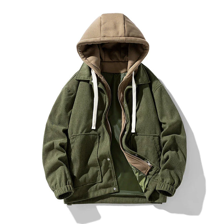 Lindsey Hooded Corduroy Jacket