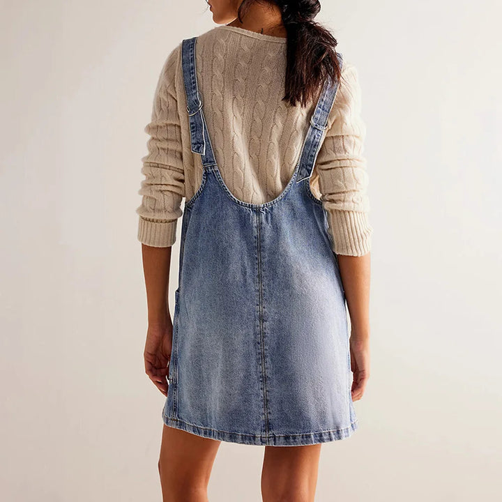 Savannah Denim Overall Dress