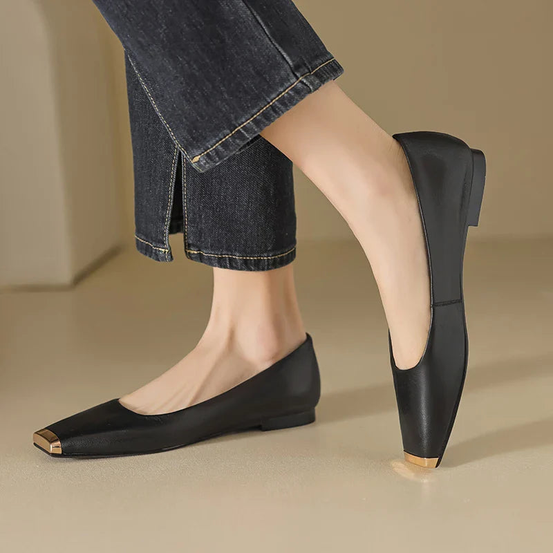 Nicole Gold Toe Ballet Flat