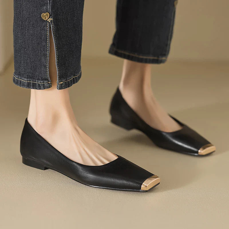 Nicole Gold Toe Ballet Flat