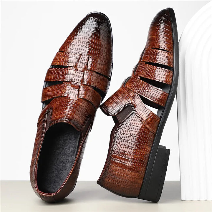 Rachel Cut Out Crocodile Loafer