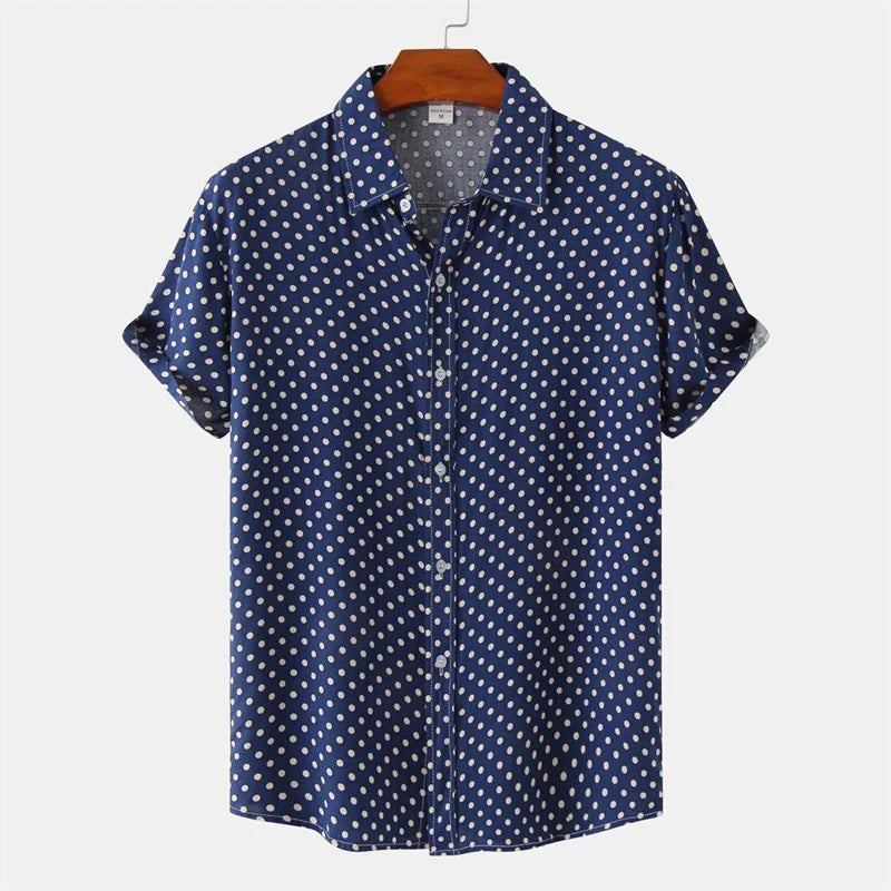 Peyton Dot Print Button-Up Shirt