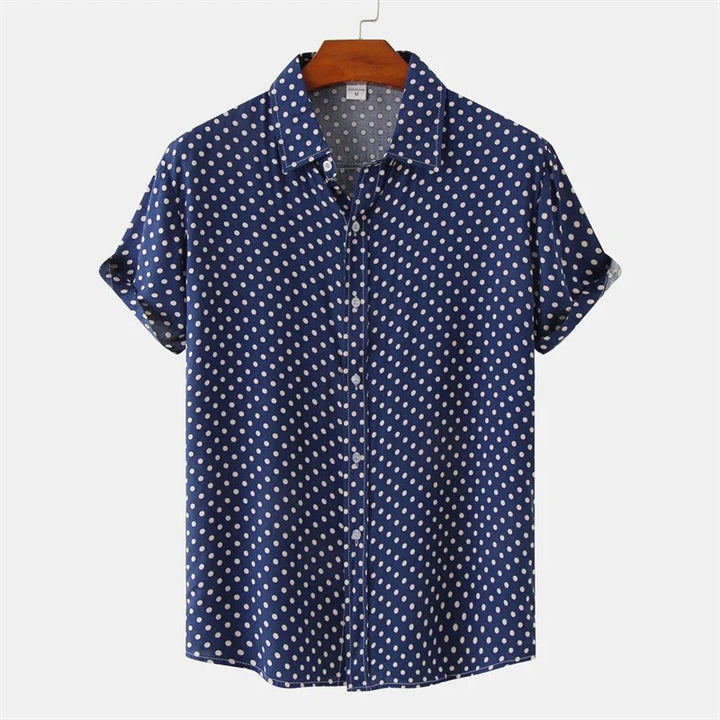 Peyton Dot Print Button-Up Shirt