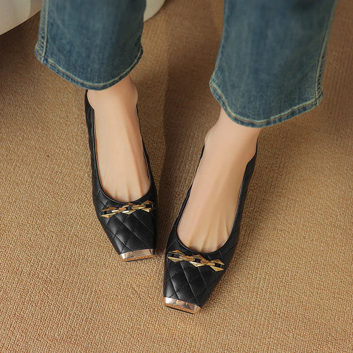 Amber Block Heel Pump