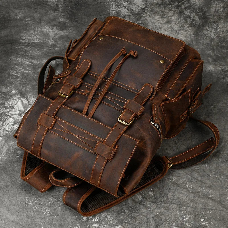 The Chase Full-Grain Leather Backpack