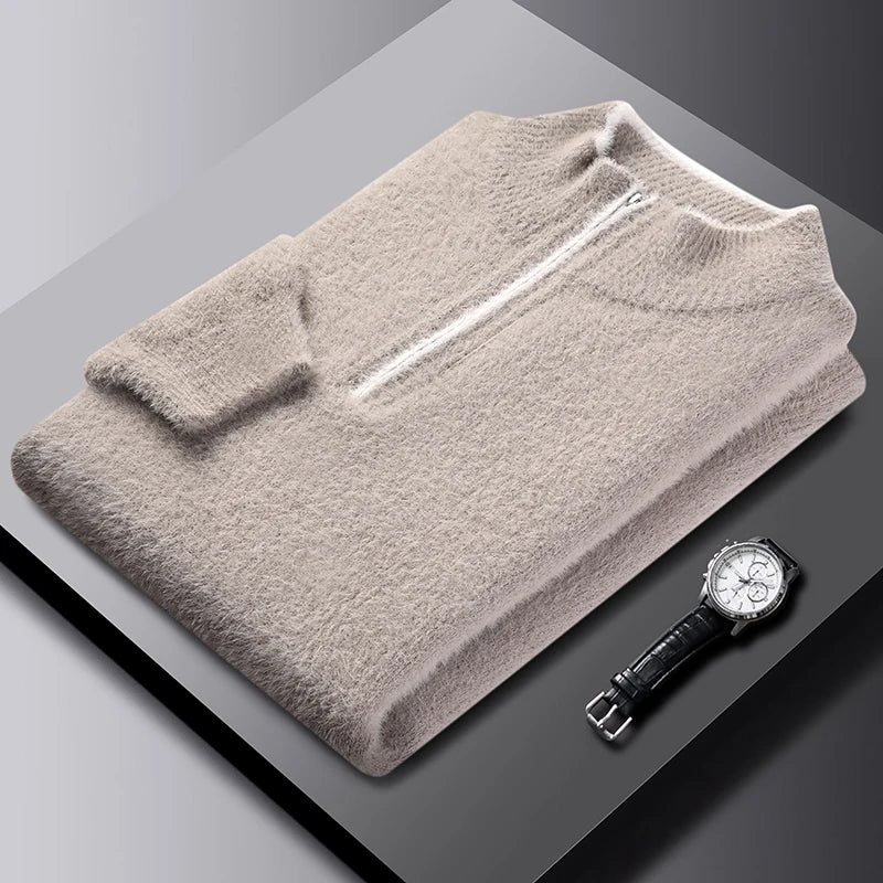 The Heather Quarter Zip Pullover