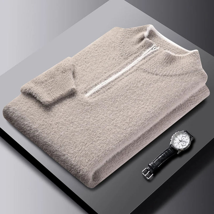 The Heather Quarter Zip Pullover