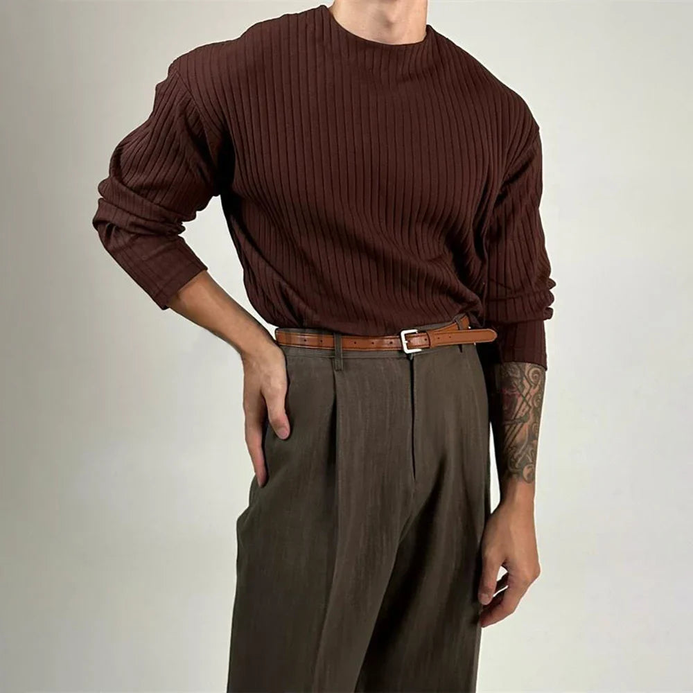 Morgan Oliver Ribbed Long Sleeve Shirt