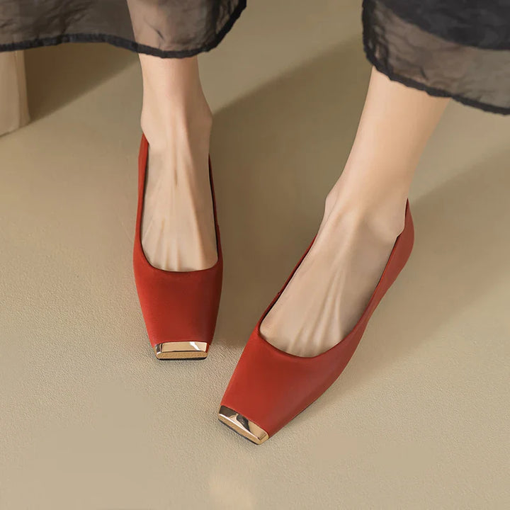 Nicole Gold Toe Ballet Flat