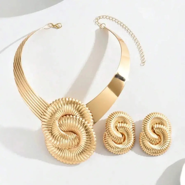 Velour Medallion Collar Necklace