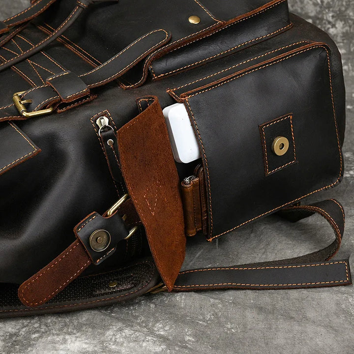 The Chase Full-Grain Leather Backpack