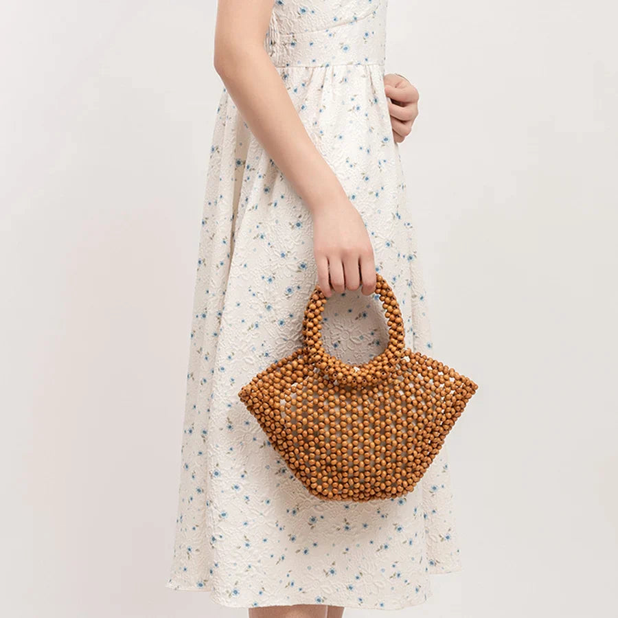 The Megan Wooden Bead Tote