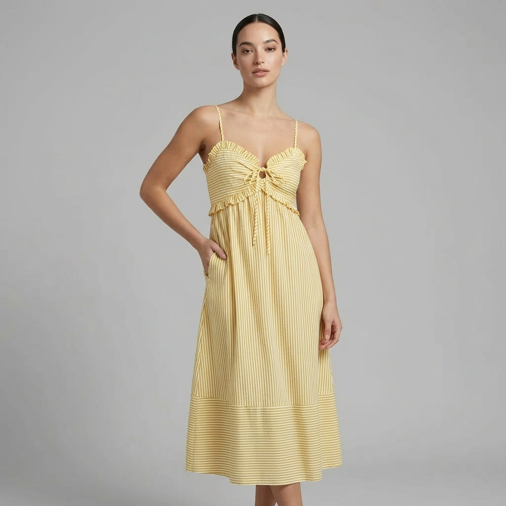 Hailey Tie-Front Midi Dress