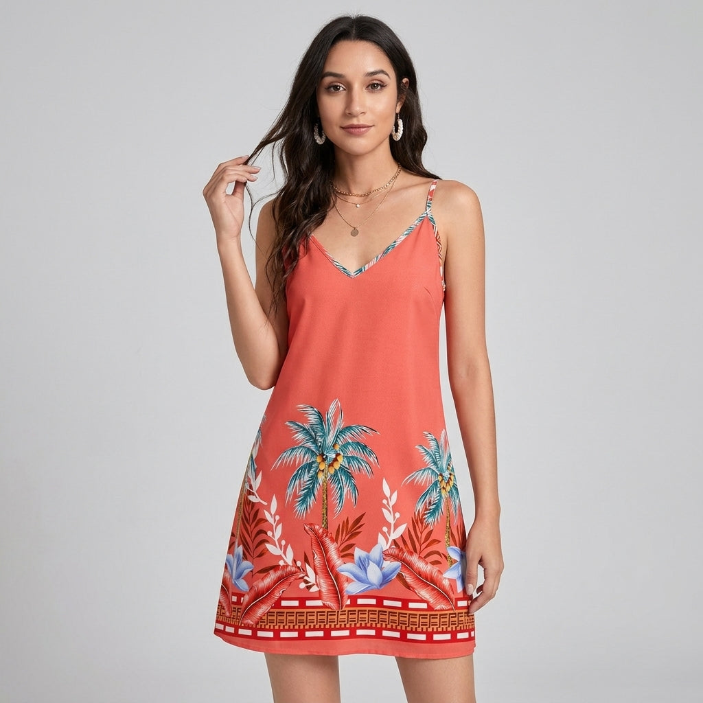 Paige Tropical Print Mini Dress