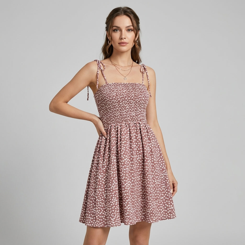 Lauren Smocked Mini Dress