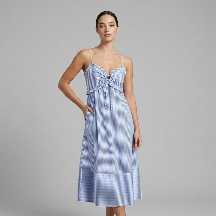 Hailey Tie-Front Midi Dress