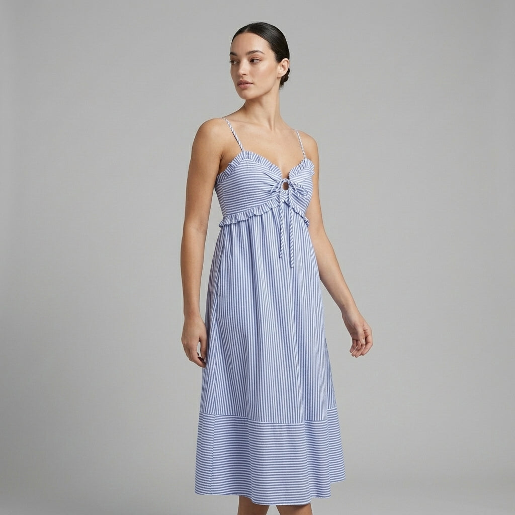 Hailey Tie-Front Midi Dress