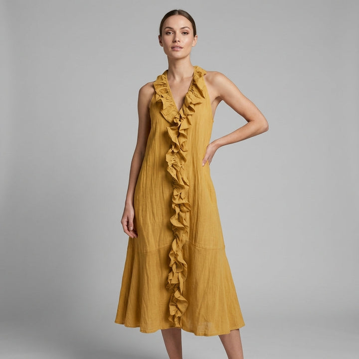 Savannah Cascading Ruffle Midi Dress