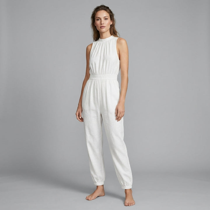 Allison Halter Smocked Jumpsuit