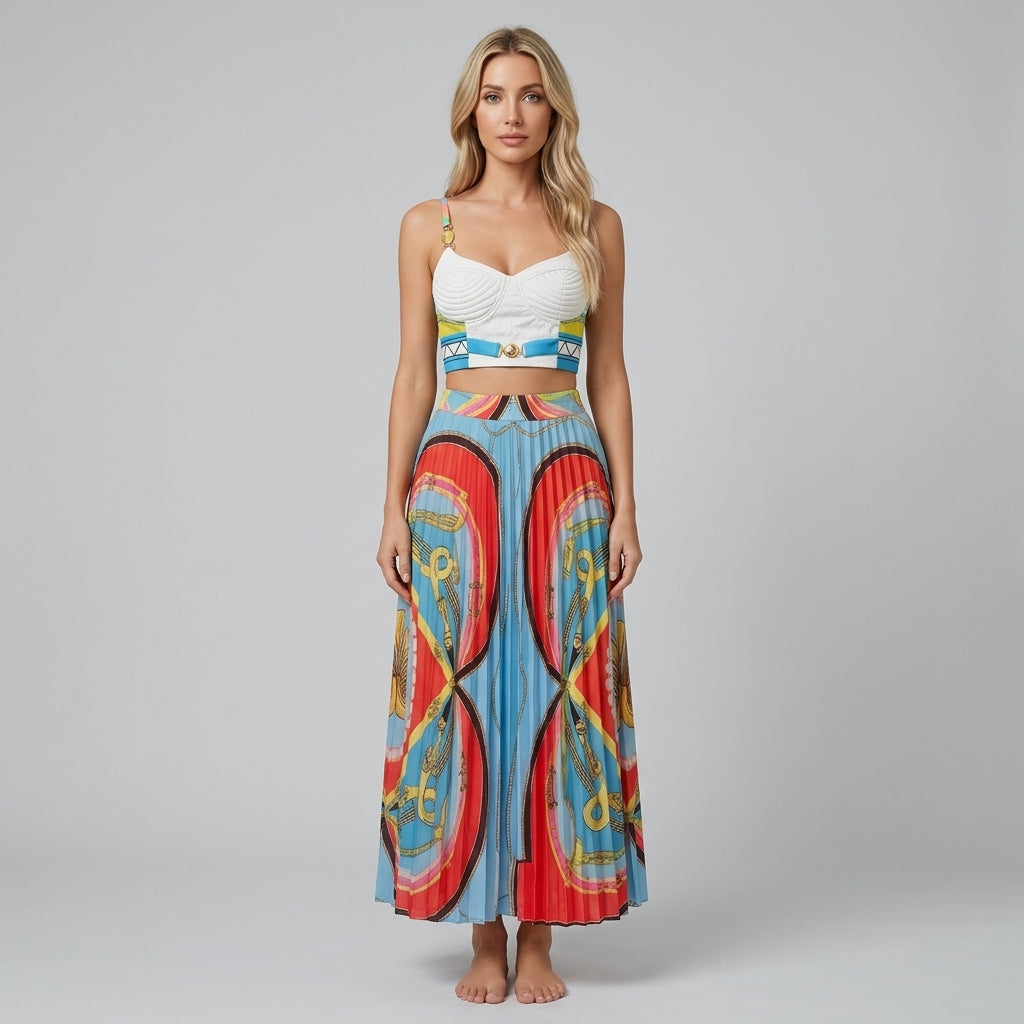 Natalie Pleated Two-Piece Set