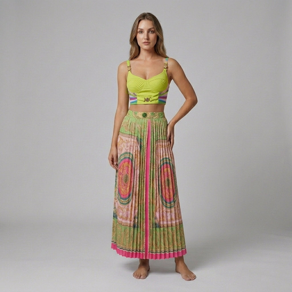 Natalie Pleated Two-Piece Set
