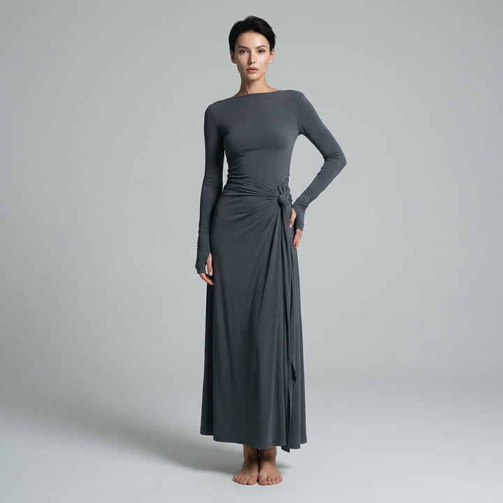 Lindsey Knotted Draped Maxi Dress