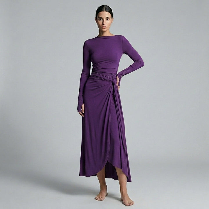 Lindsey Knotted Draped Maxi Dress