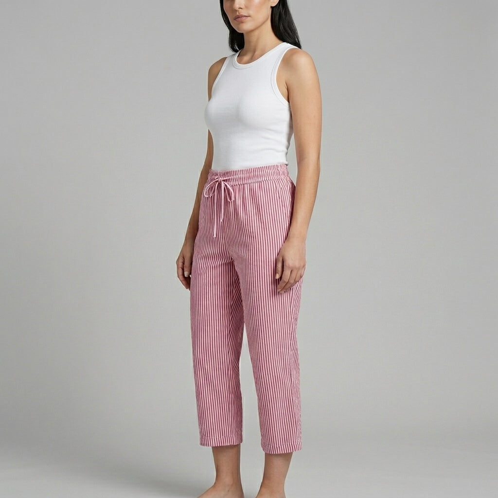 Grace Striped Wide-Leg Pants