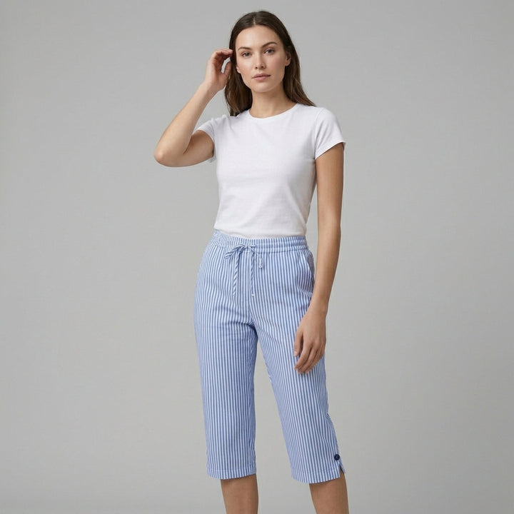 Grace Striped Wide-Leg Pants