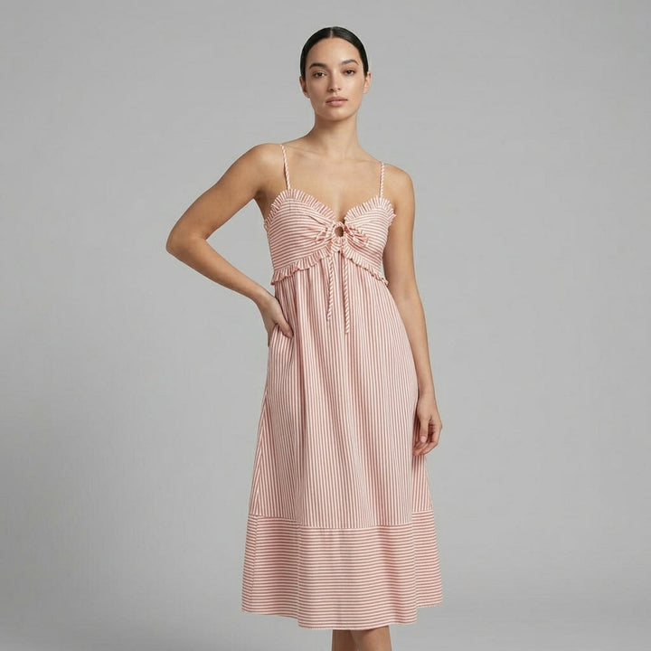 Hailey Tie-Front Midi Dress
