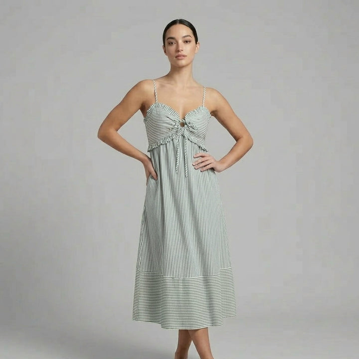Hailey Tie-Front Midi Dress