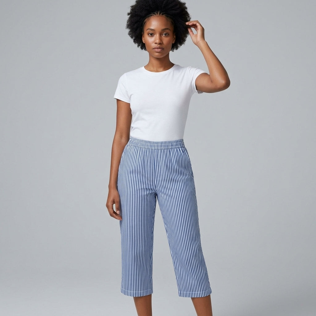 Grace Striped Wide-Leg Pants