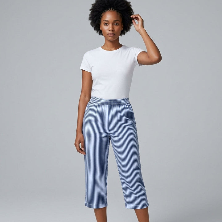 Grace Striped Wide-Leg Pants