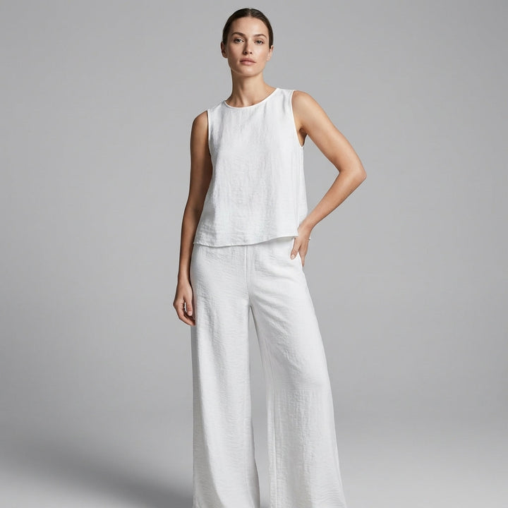 Dana Sleeveless Wide-Leg Two-Piece Set